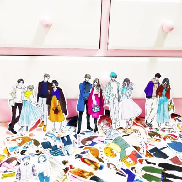 Anime Lovely Couple Stickers - Picture 6 of 7